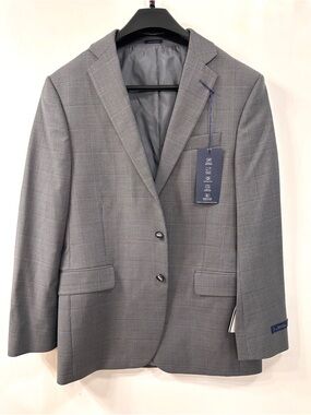 NWT Stafford CoolMax Blazer Mens 42R Gray Classic All Season Suit Jacket $220